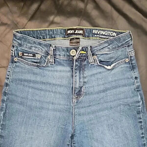 DKNY Rivington  Slim Straight Crop Jeans Denim Original Sz 28 High Rise
